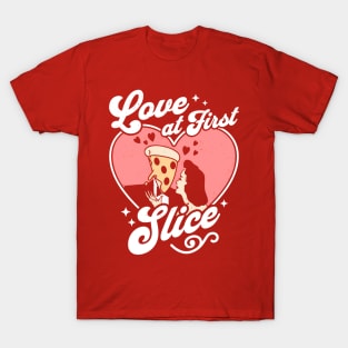 Love at First Slice - Pizza Lover - Funny Valentine's Day T-Shirt